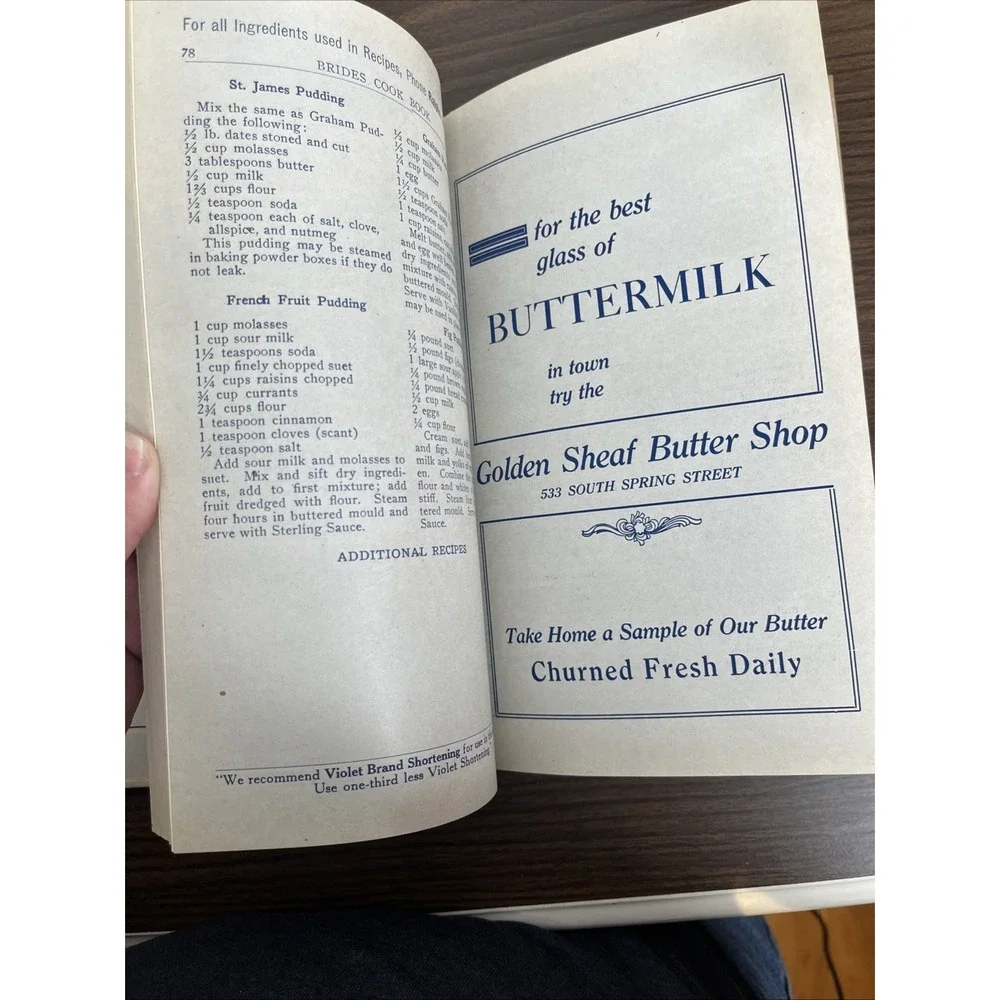 VTG Los Angeles The Brides Cook Book Co Compliments Of Merchants RALPHS GROCERY